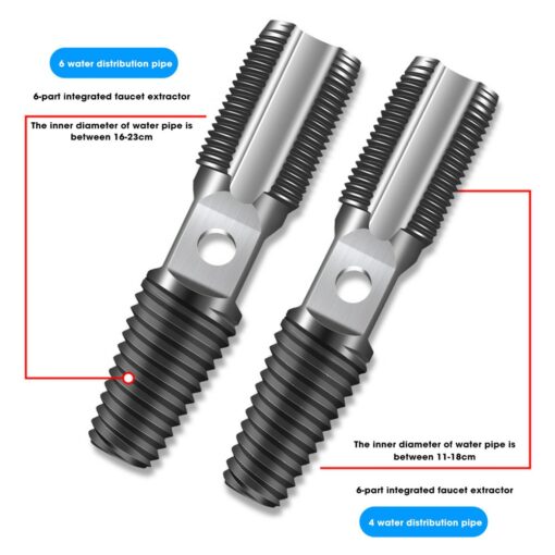 2 In 1 Faucet Water Pipe Triangle Valve Screw Extractor Damaged Broken Wire Water Pipe Bolt Remover Multipurpose House Drill Bit 3