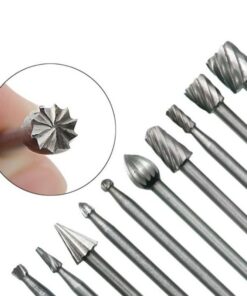 10pcs Set HSS Titanium For Dremel Routing Rotary Milling Rotary File Cutter Wood Carving Carved Knife Cutter Tools Accessories 1