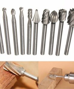 6/10pcs Titanium Dremel Routing Wood Rotary Milling Rotary File Cutter Woodworking Carving Carved Knife Cutter Tools 4