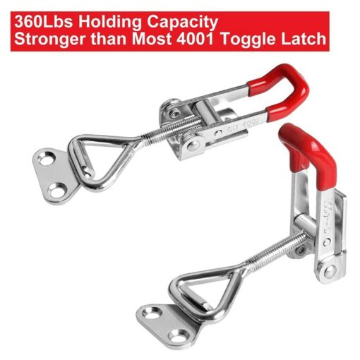 8 pcs Adjustable Toolbox Case Metal Toggle Latch Catch Clasp Quick Release Clamp Anti-Slip Push Pull Toggle Clamp Tools 6