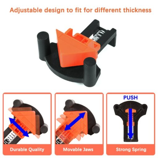 New 12 Piece Clip Set 60/90/120 Degree Angle Clamp Wood Angle Clamp Woodworking Frame Angle Frame Woodworking Hand Tools 3
