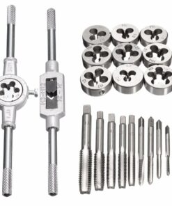 8/12/20Pcs Metric Hand Tap and Die Set M3-M12 Screw Thread Plugs Straight Taper Reamer Tools 4