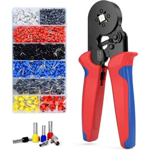 Crimping Pliers Kit Tubular Terminal HSC8 6-4/6-6A Crimper Wire Mini Ferrule Crimper Hand Tools Household Electrical Kit With Bo 1