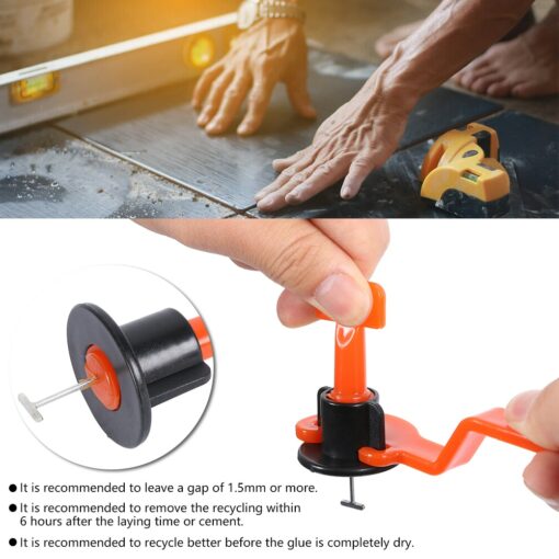 300+25+1 Pcs Tile Leveling System for Tile Laying Level Wedges Alignment Spacers for Leveler Locator Spacers Plier Flooring Wall 3