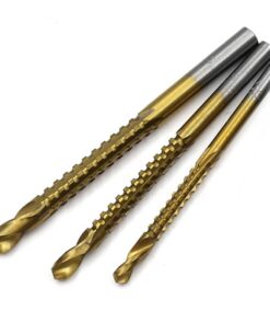 7PCs HSS Step Drill Bit Sets Straight Groove Titanium Coated Cone Hole Cutter Automatic Center Punch Spiral Twist Saw Drill Bit 4