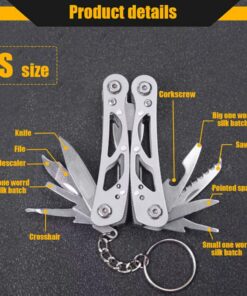 Multifunction Stainless Steel Multi-tool Pocket Knife Pliers Folding Pliers Mini Portable Folding Pliers Folding Blade Knife 4