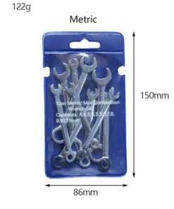 10pcs Mini Spanner Wrenches Set Hand Tool Key Ring Spanner Explosion-proof Pocket British/Metric Type Wrenches 2