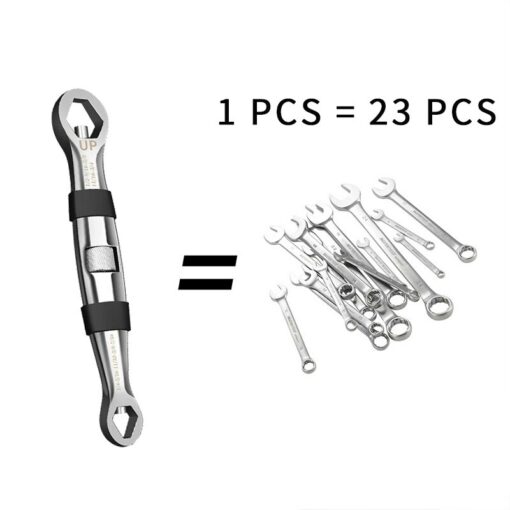Universal Wrench 23 In 1 Wrench Set Ratchets Adjustable Spanner 7-19mm CR-V Key Flexible Multitools Hand Tool For Car Repair 5