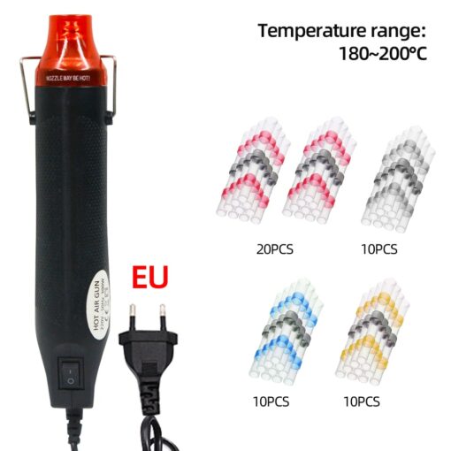 220V DIY Using Heat Gun Electric Power tool hot air 300W temperature Gun with supporting seat Shrink Plastic DIY tool color 1