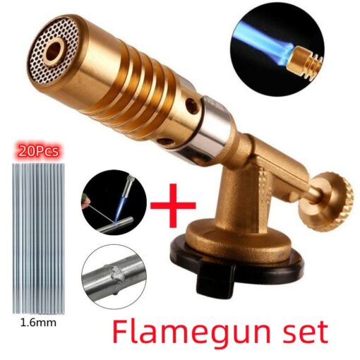 Multi-function Adjustable Flamethrower Camping Gas Torch Cassette Fine Copper Suitable for Camping BBQ Outdoor Household 2