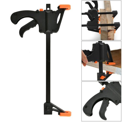 4Inch Quick Ratchet Release Speed Squeeze Wood Working Work Bar Clamp Clip Kit Spreader Gadget Tool DIY Hand Woodworking Tools 6