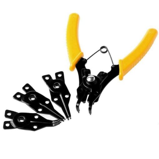 4 IN 1 Multifunctional Snap Ring Pliers Multi Tools Multi Crimp Tool Internal External Ring Remover Retaining Circlip Pliers 5