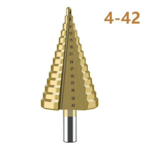 High Speed Steel Step Drill Bit for Metal Wood Hole Cutter HSS Titanium Coated Drilling Power Tools Large Size 4-32mm 4-42mm 3