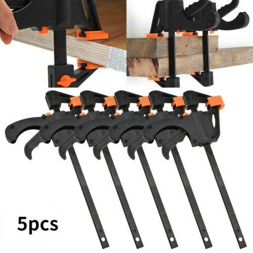 4Inch Quick Ratchet Release Speed Squeeze Wood Working Work Bar Clamp Clip Kit Spreader Gadget Tool DIY Hand Woodworking Tools 1