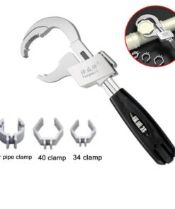Universal Adjustable Double-ended Wrench Multifunctional Bath Wrench  Aluminium Alloy Open End Spanner Bathroom Repair Hand Tool 1