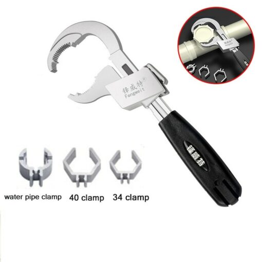 Universal Adjustable Double-ended Wrench Multifunctional Bath Wrench  Aluminium Alloy Open End Spanner Bathroom Repair Hand Tool 1