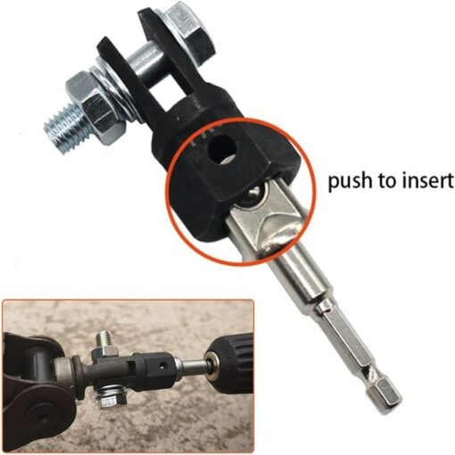 1/2 Inch Scissor Jacks Adaptor Drive Impact Wrench Adapter Tool Jack Shear Chrome Vanadium Steel Adapter Steel Ball Joint Rod 6