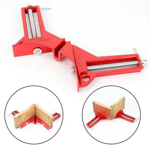 1-4pcs 4 inch 90 Degrees Angle Clamp Right Angle Woodworking Frame Clamp DIY Glass Clamps Corner Holder Woodworking Hand Tool 6