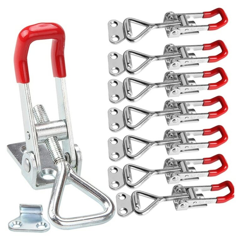 8 pcs Adjustable Toolbox Case Metal Toggle Latch Catch Clasp Quick Release Clamp Anti-Slip Push Pull Toggle Clamp Tools 1