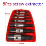 5/6/8PcsDamaged Broken Screw Remover Extractor Drill Bits Steel Durable Easy Out Remover Center Drill Damaged Bolts Remover Tool 1