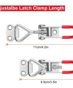 8 pcs Adjustable Toolbox Case Metal Toggle Latch Catch Clasp Quick Release Clamp Anti-Slip Push Pull Toggle Clamp Tools 3