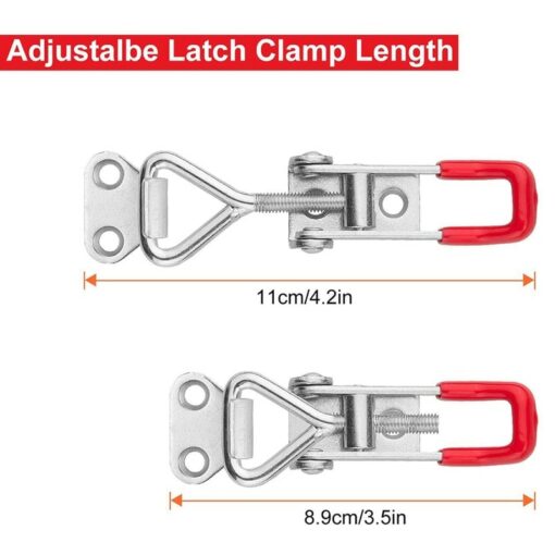 8 pcs Adjustable Toolbox Case Metal Toggle Latch Catch Clasp Quick Release Clamp Anti-Slip Push Pull Toggle Clamp Tools 3