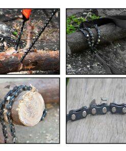 Portable Hand Zipper Saw Outdoor Chain Wire Saw 11/33 Teeth  Manganese Steel Pocket Wire Saw 24 Inch Garden Pruning Tool 6