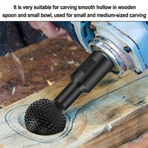 Spherical Spindles Shaped Wood Gouge 10/14mm Ball Gouge Power Carving Attachment for Angle Grinder Wooden Groove Carving Tool 1