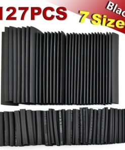 127Pcs Heat Shrink Tube 2:1 Shrinkable Wire Shrinking Wrap Tubing Wire Connect Cover Protection with 300W Hot Air Gun 4