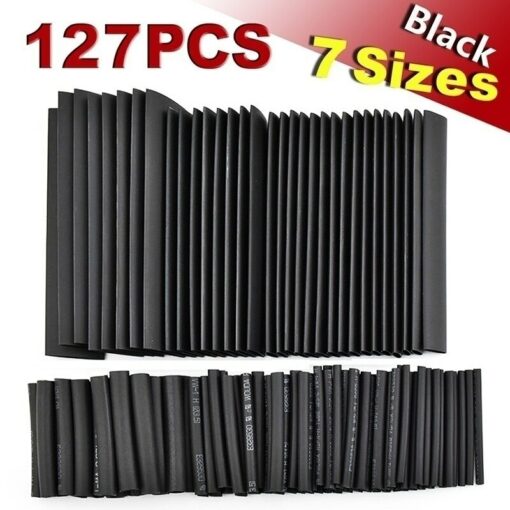 127Pcs Heat Shrink Tube 2:1 Shrinkable Wire Shrinking Wrap Tubing Wire Connect Cover Protection with 300W Hot Air Gun 4