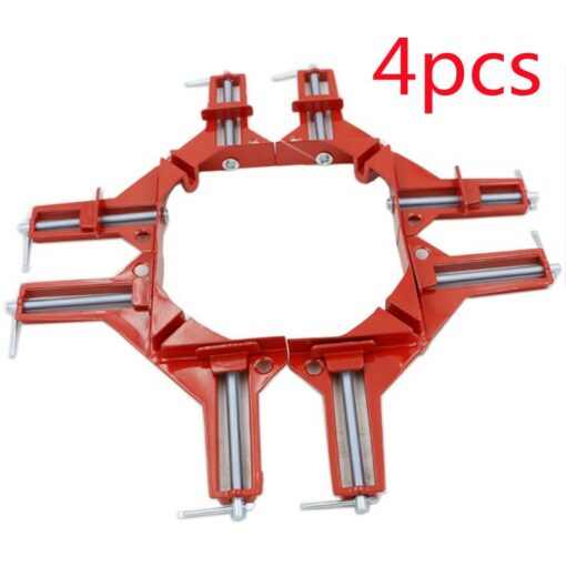 1-4pcs 4 inch 90 Degrees Angle Clamp Right Angle Woodworking Frame Clamp DIY Glass Clamps Corner Holder Woodworking Hand Tool 2