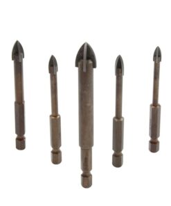 Tungsten Carbide Glass Drill Bit Set Alloy Carbide Point with 4 Cutting Edges Tile & Glass Cross Spear Head Drill Bits 2