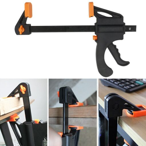 4Inch Quick Ratchet Release Speed Squeeze Wood Working Work Bar Clamp Clip Kit Spreader Gadget Tool DIY Hand Woodworking Tools 5