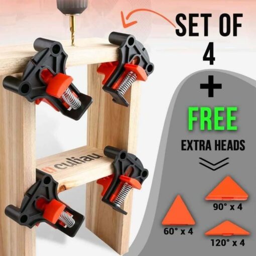 New 12 Piece Clip Set 60/90/120 Degree Angle Clamp Wood Angle Clamp Woodworking Frame Angle Frame Woodworking Hand Tools 1