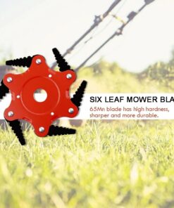 Lawn mower head six-leaf cyclone blade grass knife agricultural household weeding machine supplies accessories 6 steel razor 3