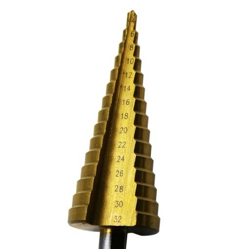 High Speed Steel Step Drill Bit for Metal Wood Hole Cutter HSS Titanium Coated Drilling Power Tools Large Size 4-32mm 4-42mm 2