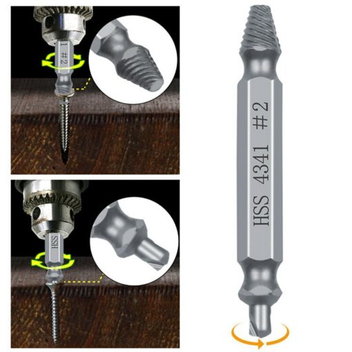 4/5/6pcs Material Damaged Screw Extractor Drill Bits Guide Set Broken Speed Out Easy out Bolt Stud Stripped Screw Remover Tools 5