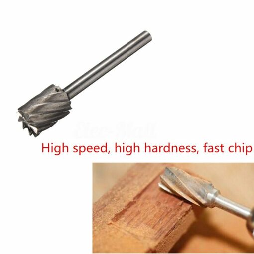 6/10pcs Titanium Dremel Routing Wood Rotary Milling Rotary File Cutter Woodworking Carving Carved Knife Cutter Tools 6