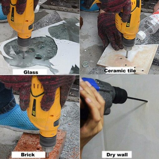 4/6/7 Pcs Glass Marble Porcelain Spear Head Ceramic Tile Drill Bits Set Spade Drill Bit 3/4/5/6/8/10/12mm 6