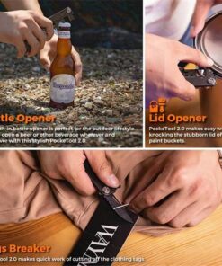 420 Grade Stainless Steel Compact Multitool Combination Tool 30 in 1 Mini Pocket Tool EDC Tool for Daily Outdoor Carrying 5