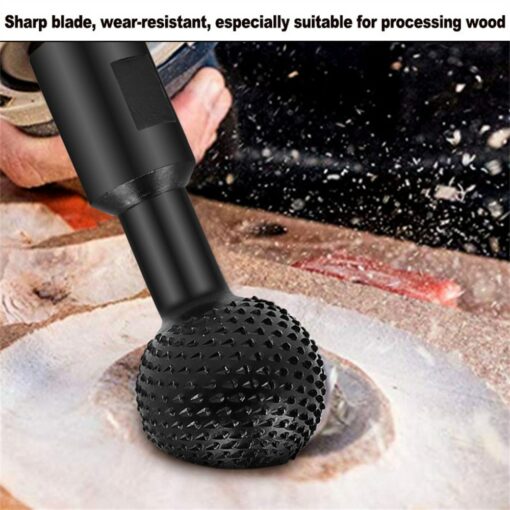 Spherical Spindles Shaped Wood Gouge 10/14mm Ball Gouge Power Carving Attachment for Angle Grinder Wooden Groove Carving Tool 6