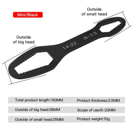 Universal Torx Wrench Self-tightening Adjustable Glasses Wrench Board Double-head Torx Spanner Hand Tools for Factory 3