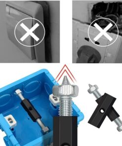 10 Pieces Cassette Repairer Electrical Box Repairer Cassette Screws Support Rod for Wall Mounted Switch Box 6