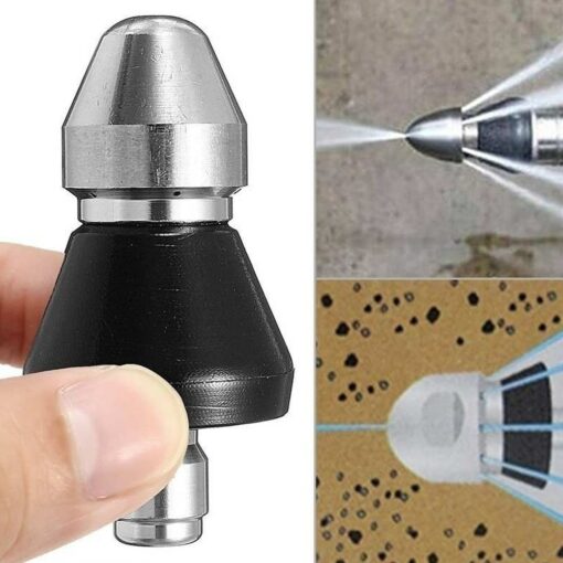 1/4 High Pressure Pipe Dredging Cleaning Nozzle Washer Sewer 6 Jet Nozzle Washing Machine Drain Cleaning Home Accesories 1