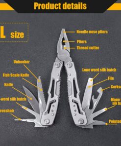 Multifunction Stainless Steel Multi-tool Pocket Knife Pliers Folding Pliers Mini Portable Folding Pliers Folding Blade Knife 5
