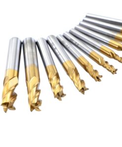 1.5-6.0mm Milling Cutter Set 7pcs/11pcs Metric 4 Flutes Titanium High Speed Steel CNC Mill for Wood Metal Milling Cutting Tools 3