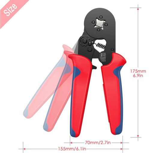 Crimping Pliers Kit Tubular Terminal HSC8 6-4/6-6A Crimper Wire Mini Ferrule Crimper Hand Tools Household Electrical Kit With Bo 2