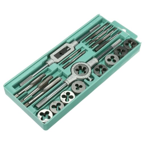 8/12/20Pcs Metric Hand Tap and Die Set M3-M12 Screw Thread Plugs Straight Taper Reamer Tools 5