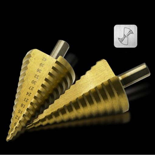 High Speed Steel Step Drill Bit for Metal Wood Hole Cutter HSS Titanium Coated Drilling Power Tools Large Size 4-32mm 4-42mm 4