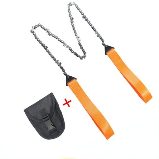 Portable Hand Zipper Saw Outdoor Chain Wire Saw 11/33 Teeth  Manganese Steel Pocket Wire Saw 24 Inch Garden Pruning Tool 2